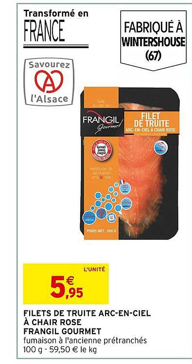 filets de truite arc-en-ciel à chair rose frangil gourmet