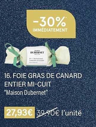 foie gras de canard entier mi-cuit "maison dubernet"