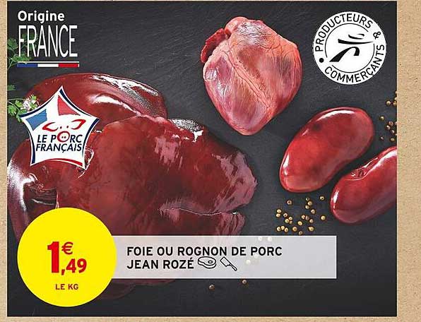 foie ou rognon de porc jean rozé
