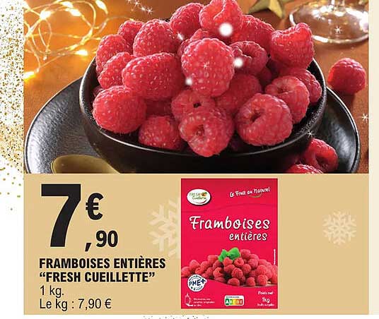 framboises entières "fresh cueillette"