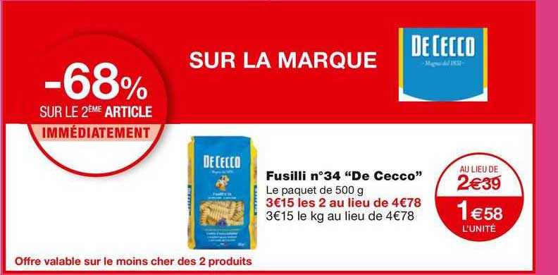 fusilli n°34 "de cecco"