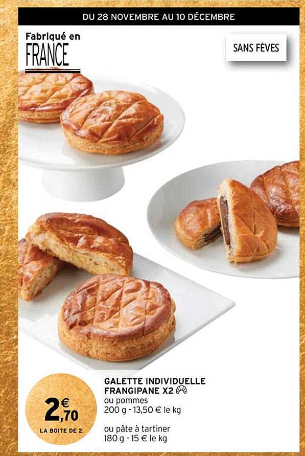 galette individuelle frangipane x 2