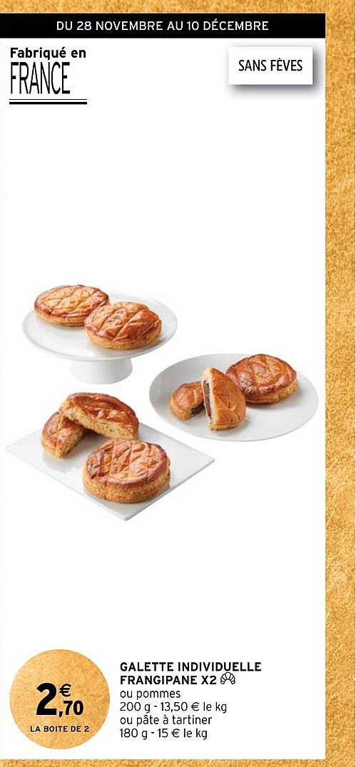 galette individuelle frangipane x2