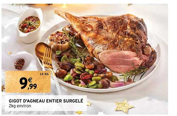 gigot  d'agneau entier  surgelé