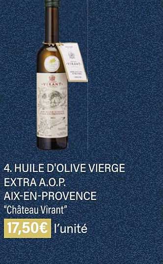 huile d'olive vierge extra a.o.p. aix-en-provence "château virant"