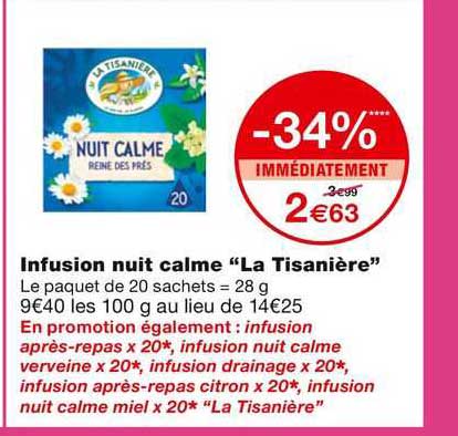 infusion nuit calme "la tisanière"