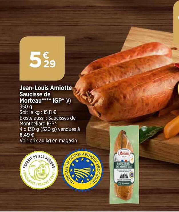jean-louis amiotte saucisse de morteau igp