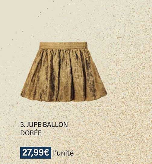 jupe ballon dorée