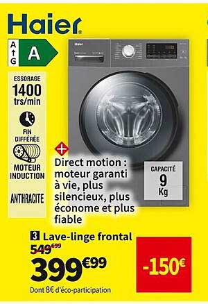 lave-linge frontal haier