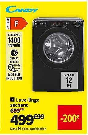 lave-linge séchant candy