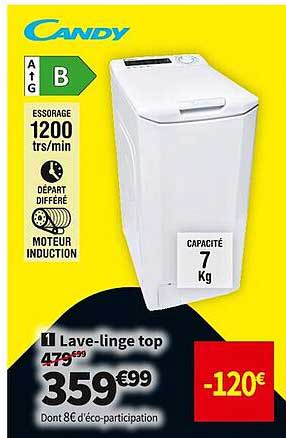 lave-linge top candy