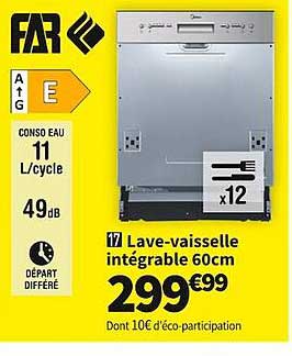 lave-vaisselle intégrable 60 cm far