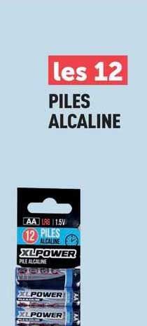 les 12 piles alcaline