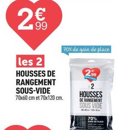 les 2 housses de rangement sous-vide