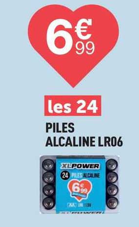 les 24 piles alcaline lr06
