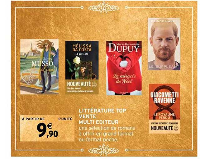 littérature  top  vente  multi editeur