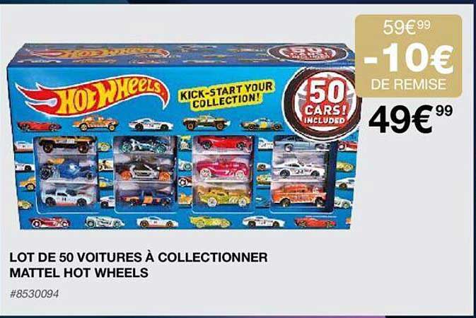 lot de 50 voitures à collectionner mattel hot wheels