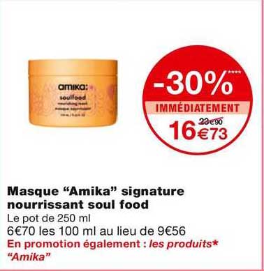masque "amika" signature nourrisant soul food