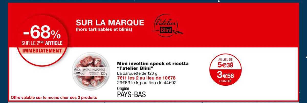 mini involtini speck et ricotta "l'atelier blini"