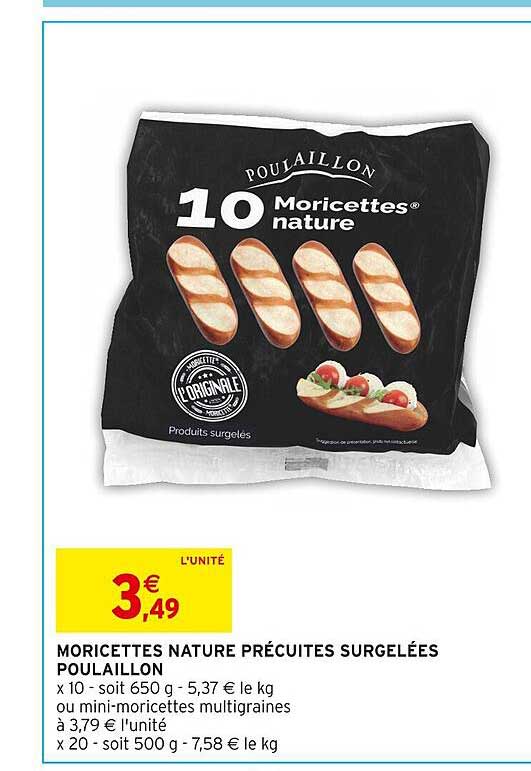 Moricettes Nature Précuites Surgelées Poulaillon