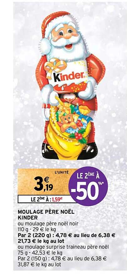moulage père noël  kinder