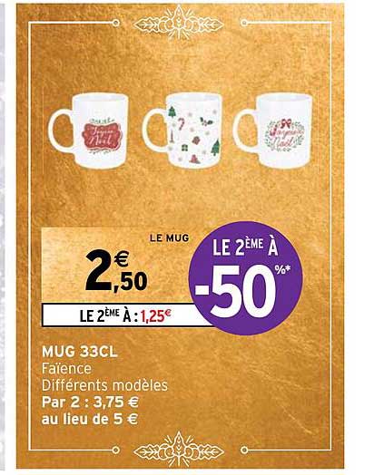 Mug 33cl Le 2ème à -50%