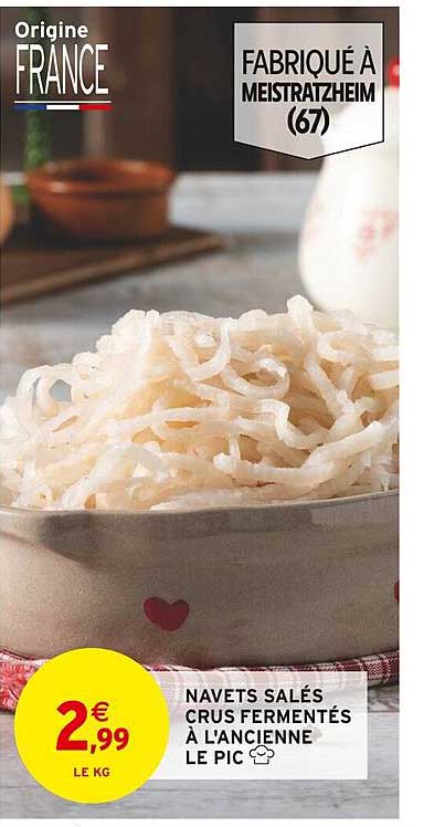 navets salés crus fermentés à l'ancienne le pic