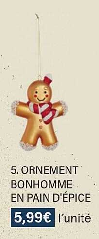 ornement bonhomme en pain d'épice