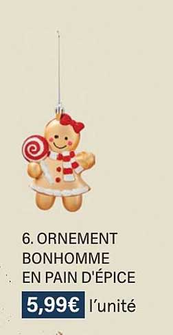 ornement bonhomme en pain d'épice