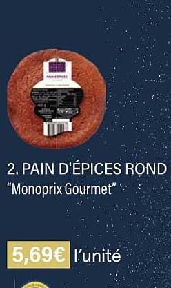 Pain D'épices Rond "monoprix Gourmet"