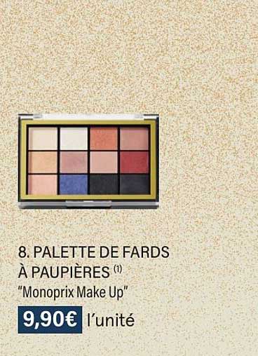 palette de fards à paupières "monoprix make up"