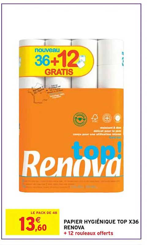 papier hygiénique top x36 renova