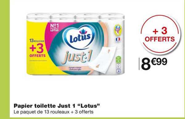 papier toilette just 1 "lotus"