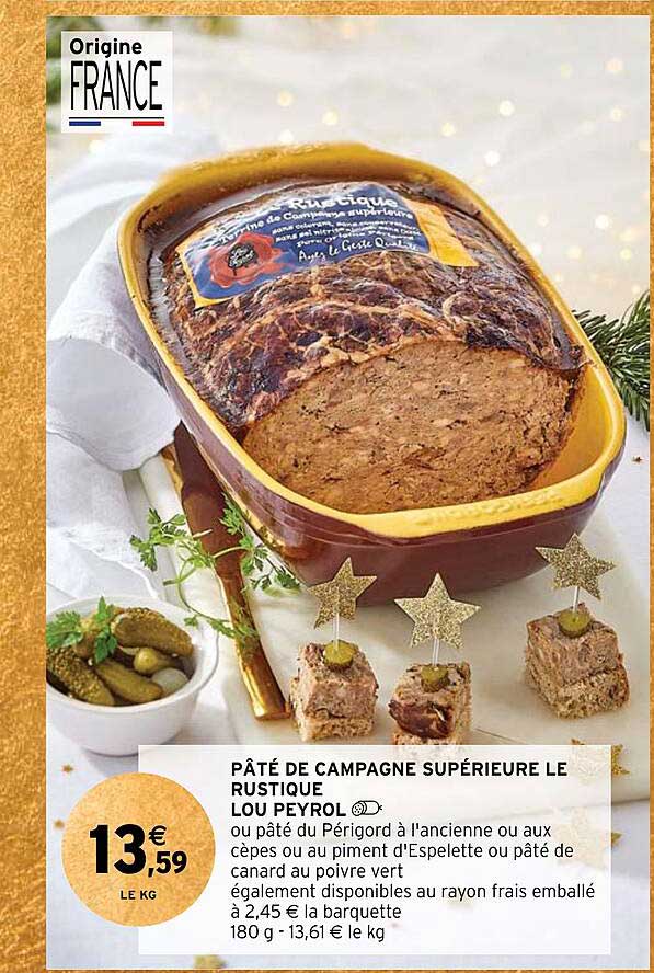 pâté de campagne supérieure le rustique lou peyrol