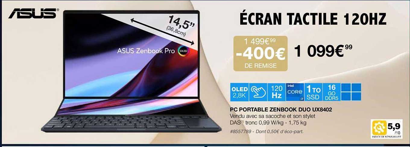 Pc Portable Zenbook Duo Ux8402 Asus