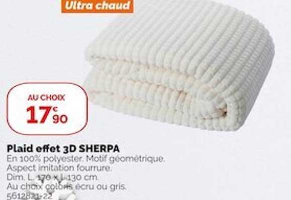 Plaid Effet 3d Sherpa