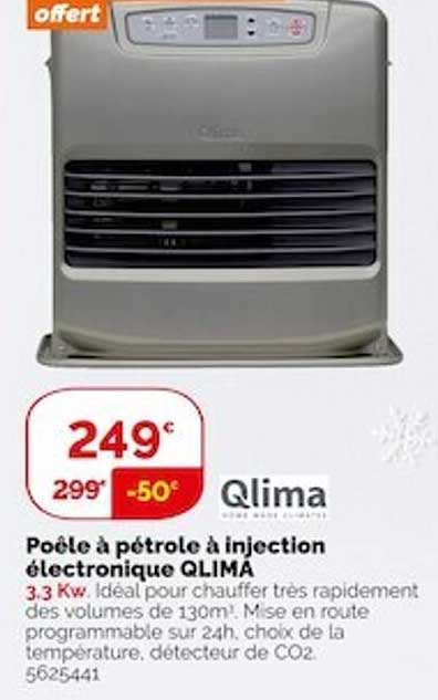 poêle à pétrole à injection électronique qlima