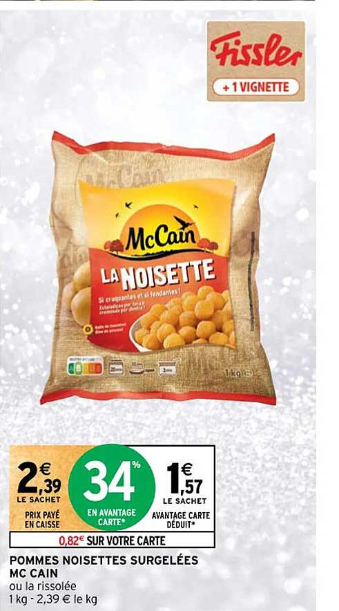 pommes  noisettes  surgelées mc cain
