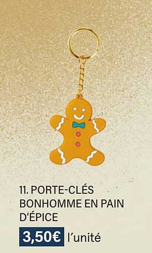 porte-clés bonhomme en pain d'épice