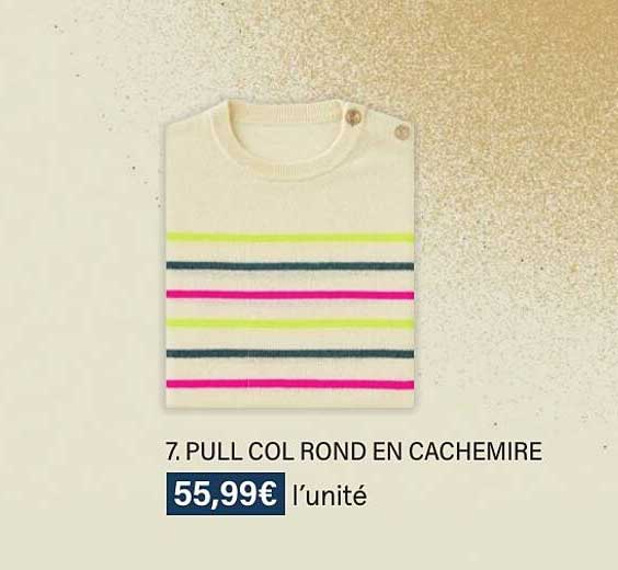 pull col rond en cachemire