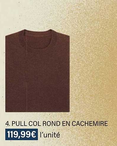pull col rond en cachemire