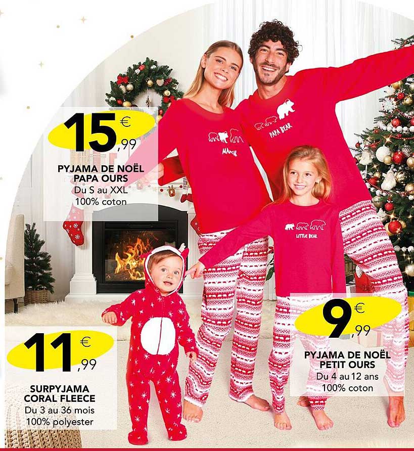 pyjama de noël papa ours, surpyjama coral fleece, pyjama de noël petit ours