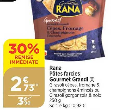 rana pâtes farcies gourmet grandi