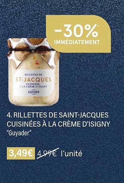rillettes de saint-jacques cuisinées à la crème d'isigny "guyader"