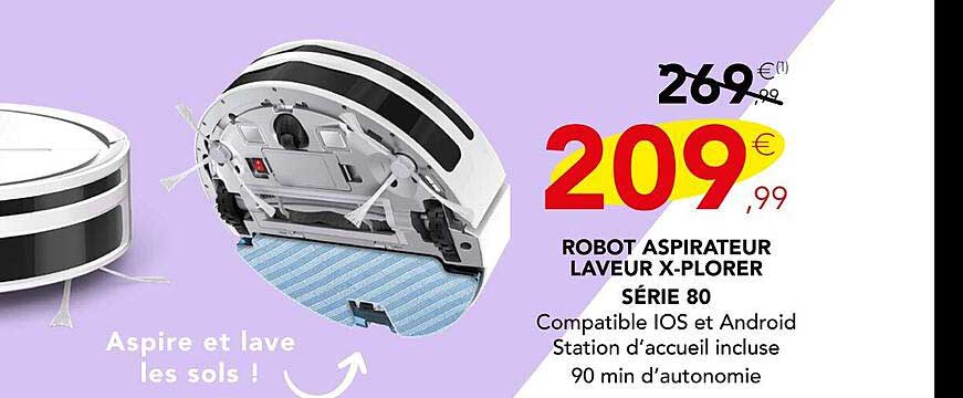 robot aspirateur laveur x-plorer série 80