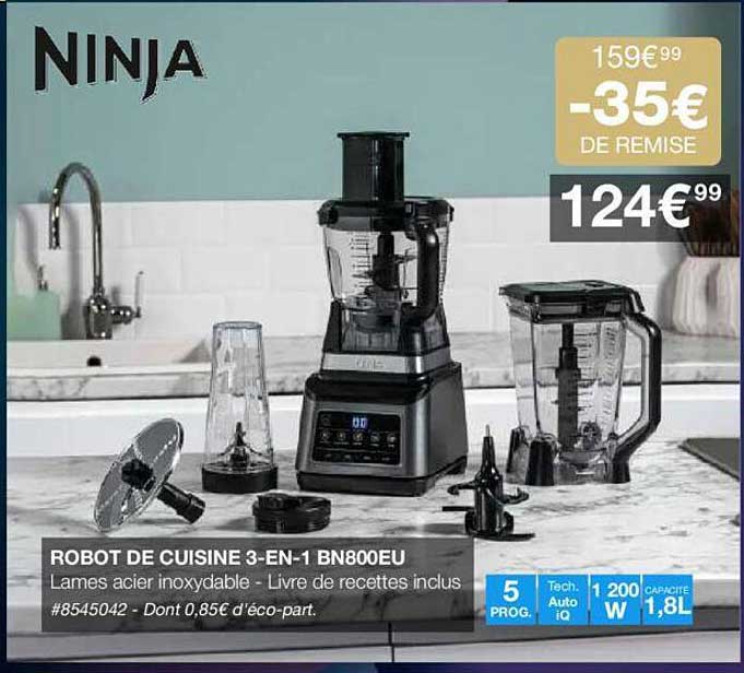 Robot De Cuisine 3-en-1 Bn800eu Ninja