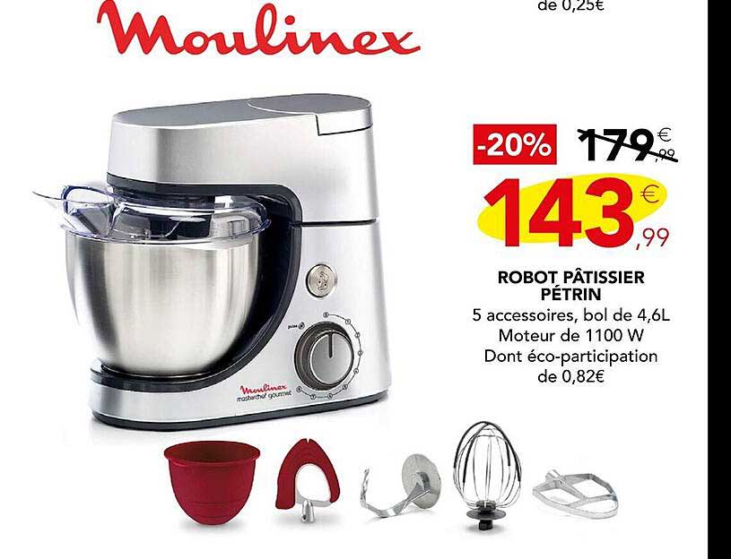 Robot Pâtissier Pétrin Moulinex