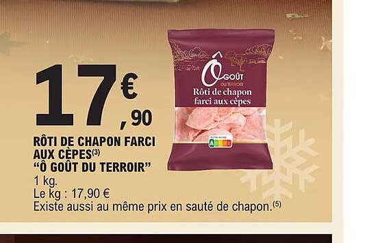 rôti de chapon farci aux cèpes "ô goût du terroir"