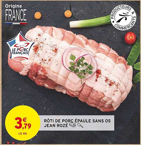 rôti de porc épaule sans os jean rozé