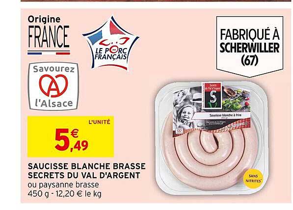 saucisse blanche brasse secrets du val d'argent